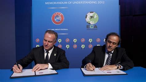 UEFA and ECA sign Memorandum of Understanding.